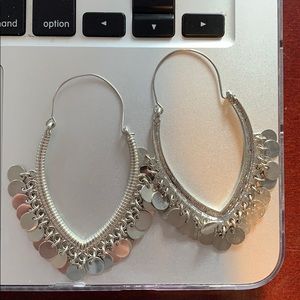 Silver dangling earrings
